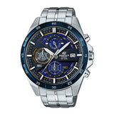 Casio Edifice Efr-556Db-2Avudf Blue Analog Dial Silver Stainless Steel Band Men'S Watch Chronograph 100M Water Resistant Ex362