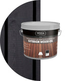 WOCA Denmark - Exterior Wood Oil - Water Based Penetrating Stain for Outdoor Wood Decks, Fences, Siding and Furniture - 2.5L - A