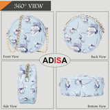 Adisa Women Girls Floral Print Round Sling Bag (Sl5073-Sky_Sky Blue),Sky Blue,,B09B56RD6Z