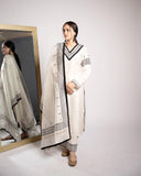 Anni Designer Women'S Rayon Blend Printed Straight Kurta With Pant & Dupatta (Ghabeni White_L_White_Large),White,L,Rayon Blend,Regular,