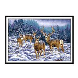 Atorse Stamped Embroidery Cross Stitch Kit Beginner NeedlecraftsWooland Deer 14Ct| Crafts|Needlecrafts & Yarn|Embroidery & Cros