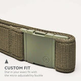 Arcade Belts A2 Atlas Unisex Adventure Belt: Heavy Duty Stretch, Metal Free Buckle, Ivy Green