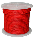 T.W Evans Cordage Co. 98333 3/8-Inch by 300-Feet Solid Braid Propylene Multifilament Derby Rope, Red