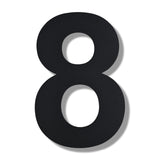 BetLight Upgrade Modern House Numbers-10 Inch High Stainless Steel Floating Home Address Number for Outside/Black/Number 8