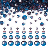 FASHEWELRY 4 Strands Paint Transparent Faceted Crystal Glass Beads Bulk Assorted 4 Size Friendship Bracelets kit Round Sparkle B