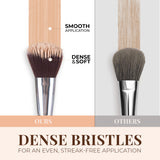 13 Bamboo Makeup Eye Brow Brushes Professional Set - Vegan & Cruelty Free - Eye shadow, Eyebrow, Eyeliner, Blending, Foundation,