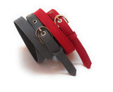 Generic WomenS Xxl Oversize Plus Size Denim Material Jeans Belts Red And Grey 2Pcs