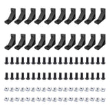 FORRCKY 20 Sets Heavy Duty 2020 Aluminum Extrusion Corner Bracket 20 Series V T Slot Hardware L Angle Connector with Slide Nut B