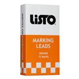 Listo 162B Marking Pencils Refill Box of 72, Grease Pencils/China Marking Pencils/Wax Pencils Made in USA (Orange)