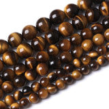 32PCS 12MM AAA Yellow Tiger Eye Stone Beads Natural Gemstone Bead Crystal Healing Energy Jewelry Making DIY 15 inches
