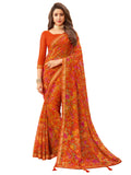 Satrani Womens Polyester Saree (1976ST512_Orange)