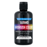 U.S. Art Supply Low Luster Satin Black Acrylic Airbrush Paint (8 oz) - Water-Based Opaque Colors for Canvas, Wood & Fabric