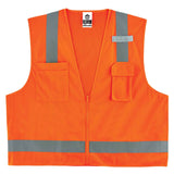 Ergodyne Unisex Class 2 Economy Surveyors Vest Zipper Tools, Orange, SmallMedium US