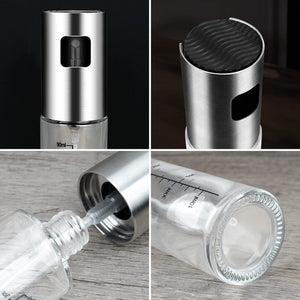 NORBASE Oil Sprayer for Cooking, 2 Pack Upgraded Olive Oil Spray Bottle Mister Refillable with Scale Air Fryer Accessories for K