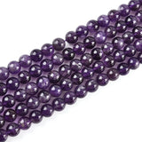 10mm Natural Amethyst Beads Round Gemstone Loose Beads for Jewelry Making (38pcs/Strand)
