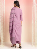 Anni Designer Women'S Rayon Viscose Solid Straight Kurta With Pant & Dupatta (Raja Saab Purple-Vks09_3Xl_Purple_Xxx-Large),Purple,3XL,,,