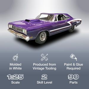 Amt 1969 Plymouth Gtx Hardtop Pro Street 1:25 Scale Model Kit