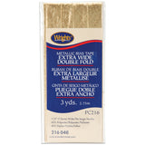Wrights Double Fold Lame Bias Tape 1/2 X3yd, Gold