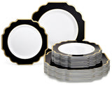  OCCASIONS 80 Plates Pack,(40 Guests) Heavyweight Premium Wedding Party Disposable Plastic Plates Set -40 x 10.5'' Dinner + 40 