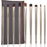 ENZO KEN Natural Goat Hair Eye Shadow Brush Set, Pony Hair Eyeshadow Brushes Set, Small Nose Contour Brush, Angled Eyeshadow Bru