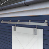 BARNSMITH 8FT Exterior Barn Door Hardware, Sliding Barn Door Hardware Kit Heavy Duty Barn Door Track for Outdoor Use(NO Door, Ha