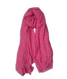 Iba & Isba WomenS Crinkle Cotton With Pearls | Moti Studded Scarf, Stoles, Hijab (76 X 36 Inch) (Peach)