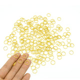 200pcs 10mm Mini Split Jump Ring with Double Loops Small Round Metal Golden Key Rings Connectors for Making Handwork Charms Pend