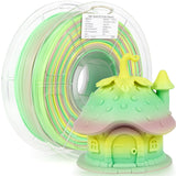 iSANMATE 3D Printer Filament, Fast Changing Color PLA+ Filament 1.75mm, High Speed Summer Rainbow PLA, Lime Zest Rainbow Filamen