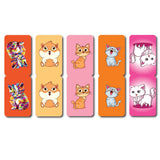 woopme Set of 5 Magnetic Cats Graphic Bookmark for Book Lovers Readers Students Gift Magnetic Page Clips Folding