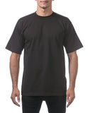 Pro Club Mens Heavyweight Cotton Short Sleeve Crew Neck TShirt, Black, 2XLarge