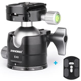 Low Profile Tripod Ball Head-INNOREL 360Panoramic CNC Metal Camera Tripod Ballhead with 1/4 Arca Swiss Universal Quick Release P