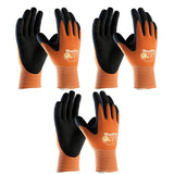 PIP 3 Pack MaxiFlex Ultimate HiVis Orange Work Gloves 348014 Sizes SmallXLarge (Large), Orange/Black
