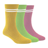 Footprints Bamboo Sports Socks For Women | Anti Odour & Breathable | AntiBacterial | Softer Than Cotton Socks | Pack Of 3 | Yel