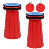 FXKS 2 Pack Upgraded Collapsible Stool Folding Stool with Cushion,Retractable Folding Stool Max Load Capacity 400lbs, Portable T