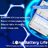 FINGEREVO Miyoo Mini Plus Handheld Game Console 3.5-inch 640*480 IPS Screen 3000mAh Miyoo-mini+ with Portable Case White