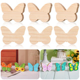 AWIZOM 12 Pcs Butterfly Wooden Cutouts Unfinished Butterfly Shaped Table Signs Wood Butterfly Blocks to Paint Blank Wooden Table