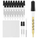 20Pcs Eye Droppers with Cleaning Brush, 1ml Glass Pipette Dropper for Essential Oil, Medicine, Crafts, LOWESCHOICE Accurately Pi