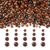 Elecrelive 400pcs Waxed Round Wood Beads 6mm/8mm/10mm/12mm Polished Natural Wooden Balls for Jewelry Making Garland Macrame Farm