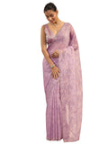 Libas Womens Printed Organza Saree With Blouse Piece