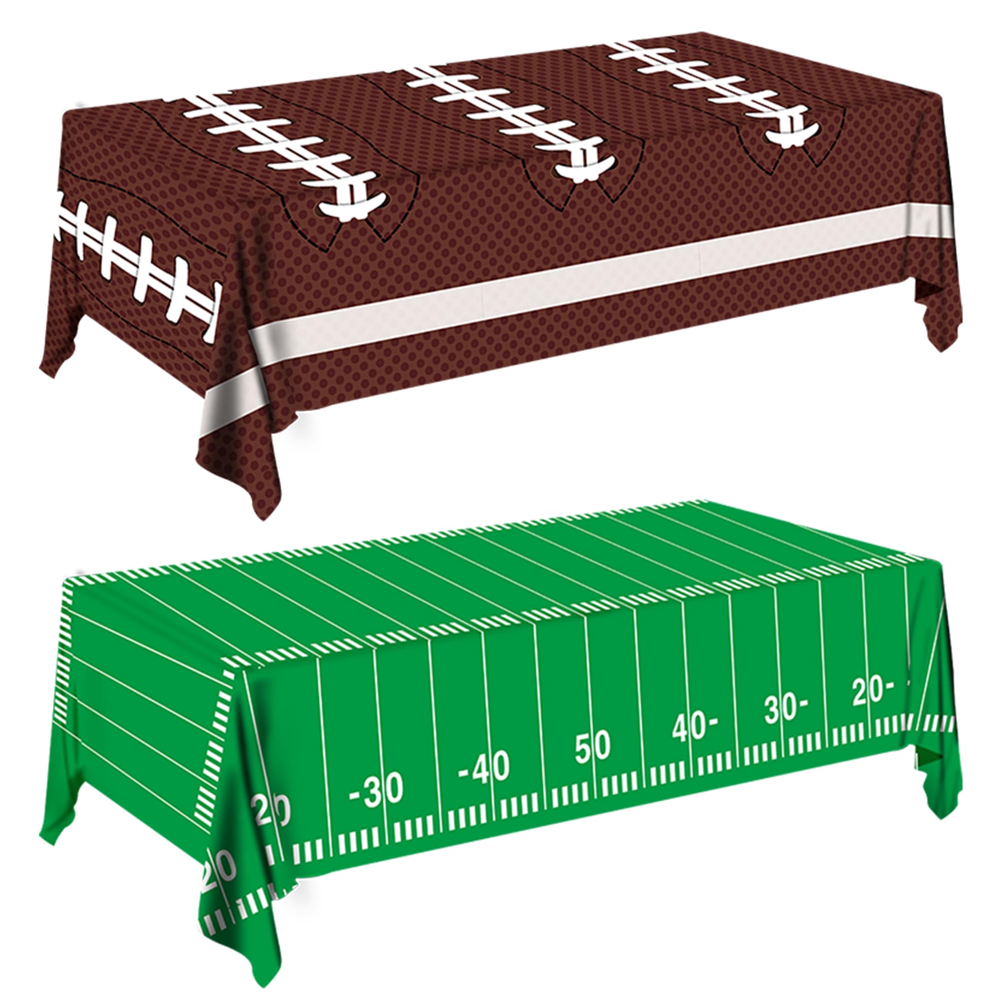 SJJPDYY Football Party Decorations Disposable Tablecloth Plastic Touchdown Table Cover Perfect for Super Bowl Football Birthday 