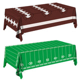 SJJPDYY Football Party Decorations Disposable Tablecloth Plastic Touchdown Table Cover Perfect for Super Bowl Football Birthday 