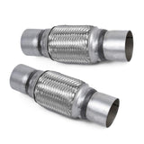 RP Remarkable Power, 2 pack 2.5 inch Inlet Exhaust Flex Pipe,2.5 ID x 10 Length Flexible Tube,Stainless Steel Double Braid Heavy