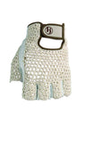 HJ Glove Women's Snow White Original Half Finger Golf Glove, Medium, Left Hand