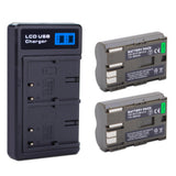 2-Pack BP-511 BP-511a Battery with USB-C Dual Charger for Canon EOS 5D 10D 20D 20Da 30D 40D 50D 300D D30 D60 and More Camera 280