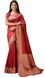 Sugathari Womens Banarasi Saree Pure Kanjivaram Silk Saree (SAM PARI-113 MAROON)