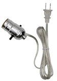 Creative Hobbies M995S Instant Lamp Kit, Silver Push Thru Lamp Socket is PreWired with 6 Foot Clear Lamp Cord with Polarized En