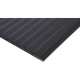 Crown FL2436BK Ribbed Vinyl Anti-Fatigue Mat, 24 x 36, Black
