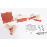 Ready 2 Learn Base 10 Block Stamps - Set Of 6 - Wooden Stamps For Early Math Activities And Diy - Use For Flashcards, Worksheets
