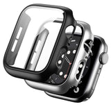 BHARVEST 2 Pack Hard PC Case Compatible with Apple Watch Series 9/8/7 45mm, Case with Tempered Glass Screen Protector Overall Bu