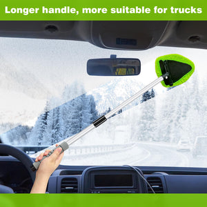 XINDELL 29-inch Windshield Cleaner Tool - Car Interior Cleaning Brush Kit with Extendable Handle, 4 Microfiber Towel Pads, Auto